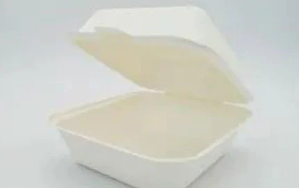 Bagasse одноразовые биоразлагаемые 6 дюймов гамбургер раскладушка коробка